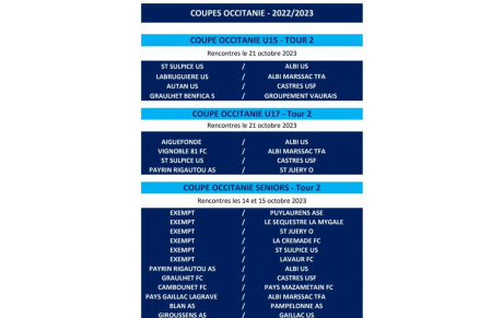 Tirage coupe Occitanie u17
